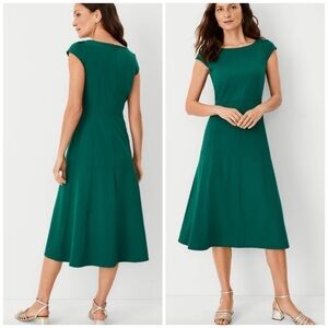 ann taylor seamed flare dress Calleigh Off White Flare Beaded Belt Maxi Gown main image 0